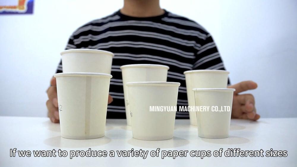 How should a paper cup making machine choose a mold if it wants to produce paper cups of different size?