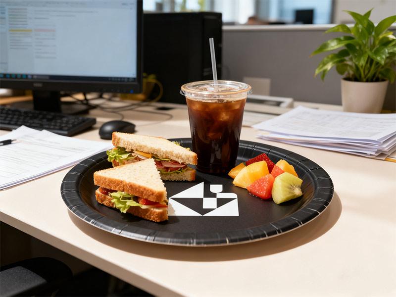 适用于餐车和食品摊位的纸盘
