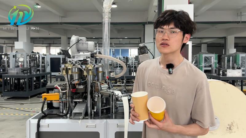 介绍 12oz 瓦楞和中空双层纸杯生产线
